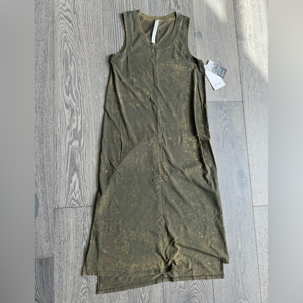 Lululemon All Yours Tank Maxi Dress *Wash in Cloudy Wash Dark Olive